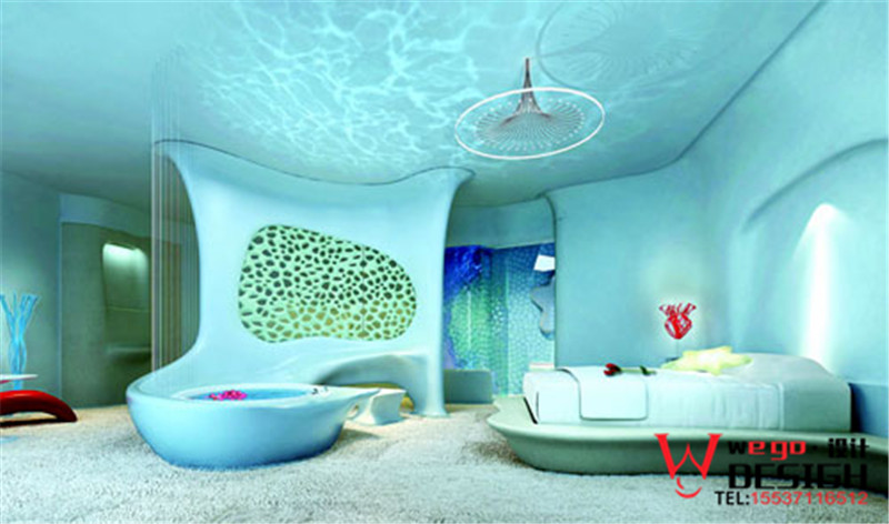 蓝色梦幻特色主题客房设计方案欣赏