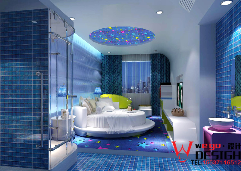 蓝色梦幻特色主题客房设计方案欣赏