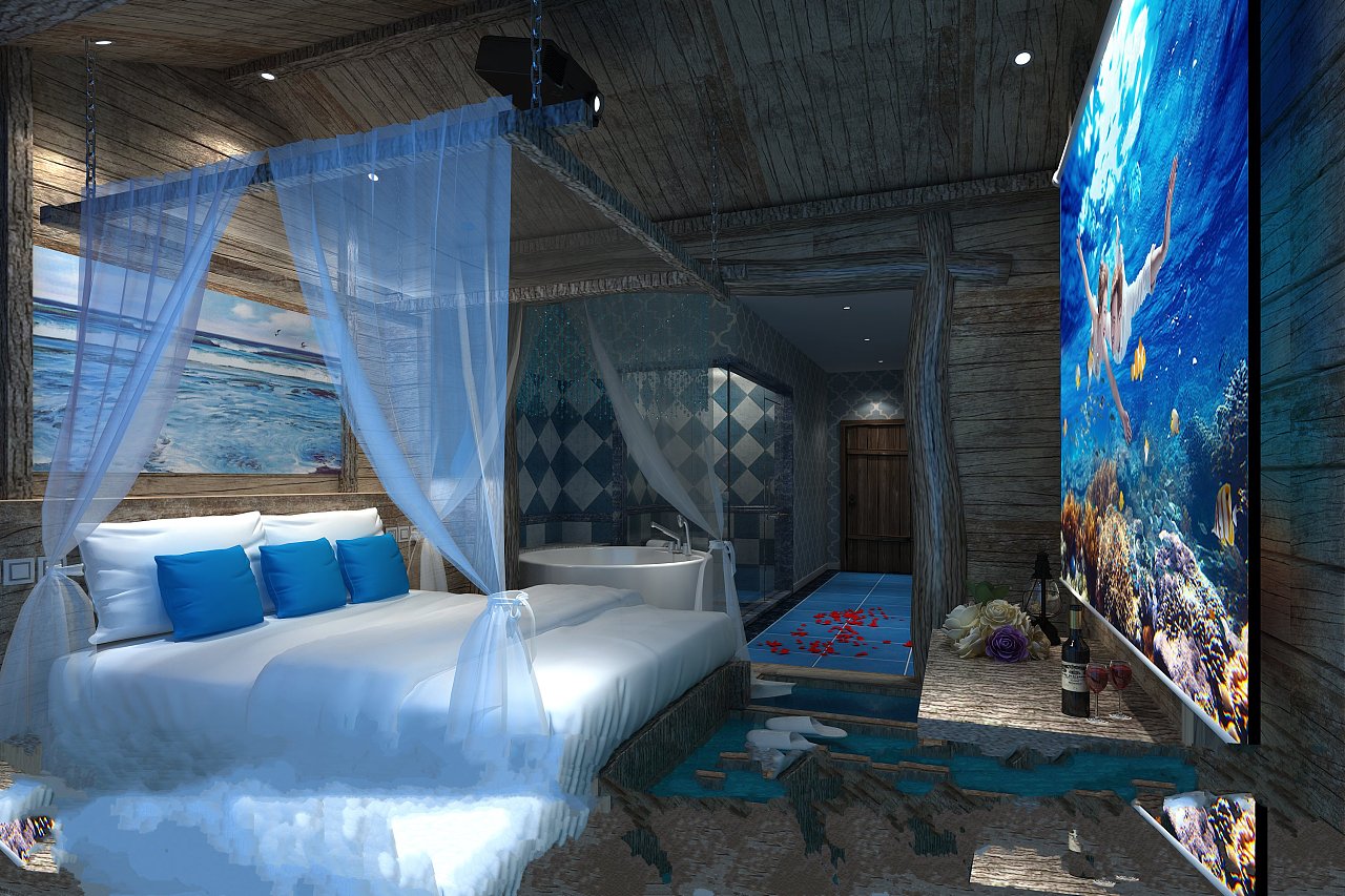 以爱之名   海洋主题情侣酒店客房设计方案合辑